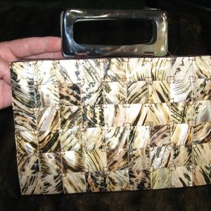Vintage shell purse, made in Vietnam